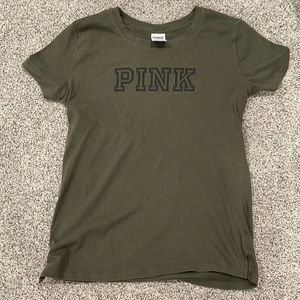 Pink dark green t-shirt size small
